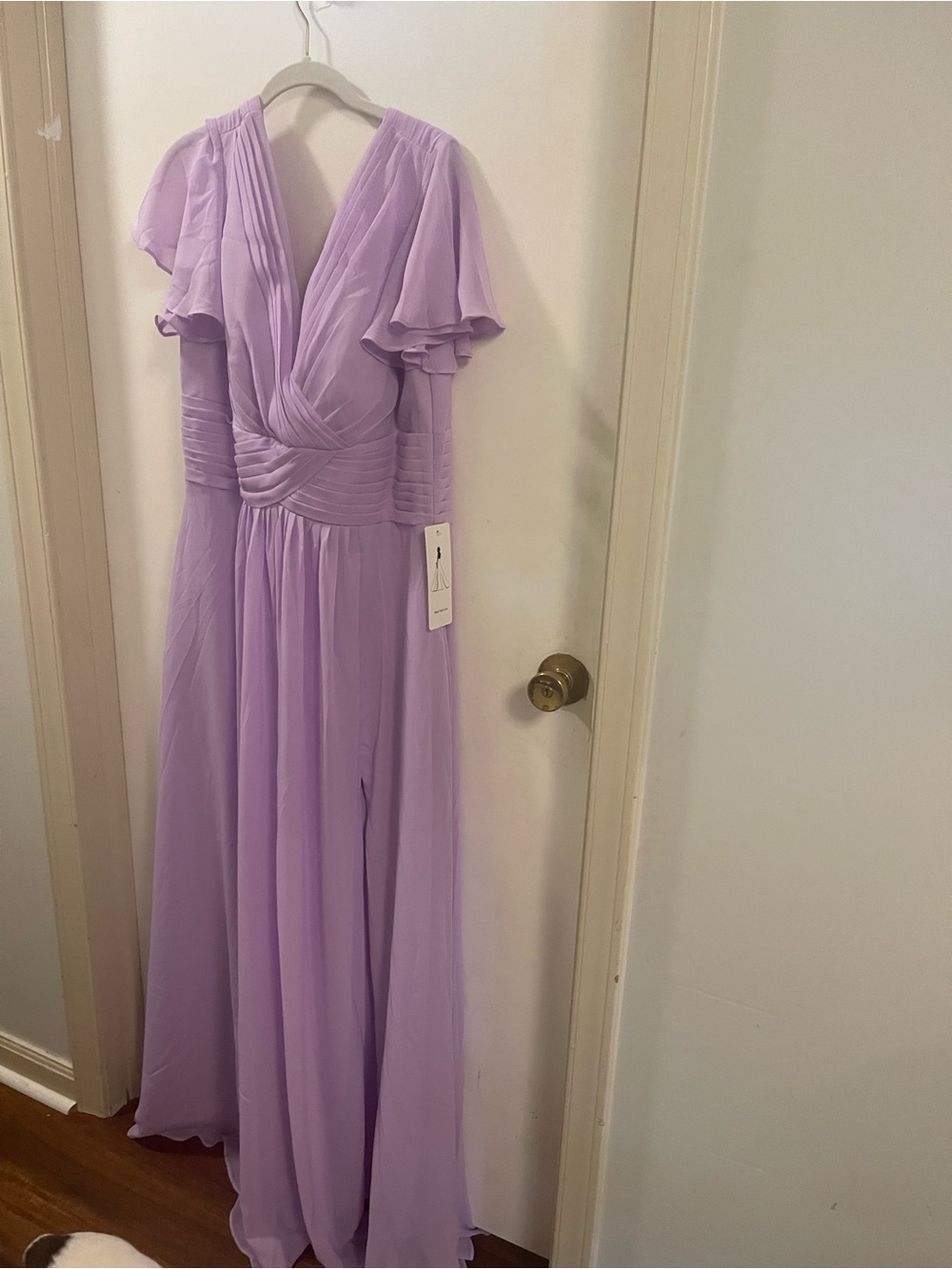 Lilac Flowing Chiffon Mother of Bride, Bridesmaid, party or prom Dress